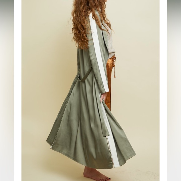 JONATHAN SIMKHAI /Ecru Side Button Duster - Picture 3 of 9